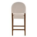 26'' Seat Height Fabric & Rubberwood Bar Stool by HouseOfZazla