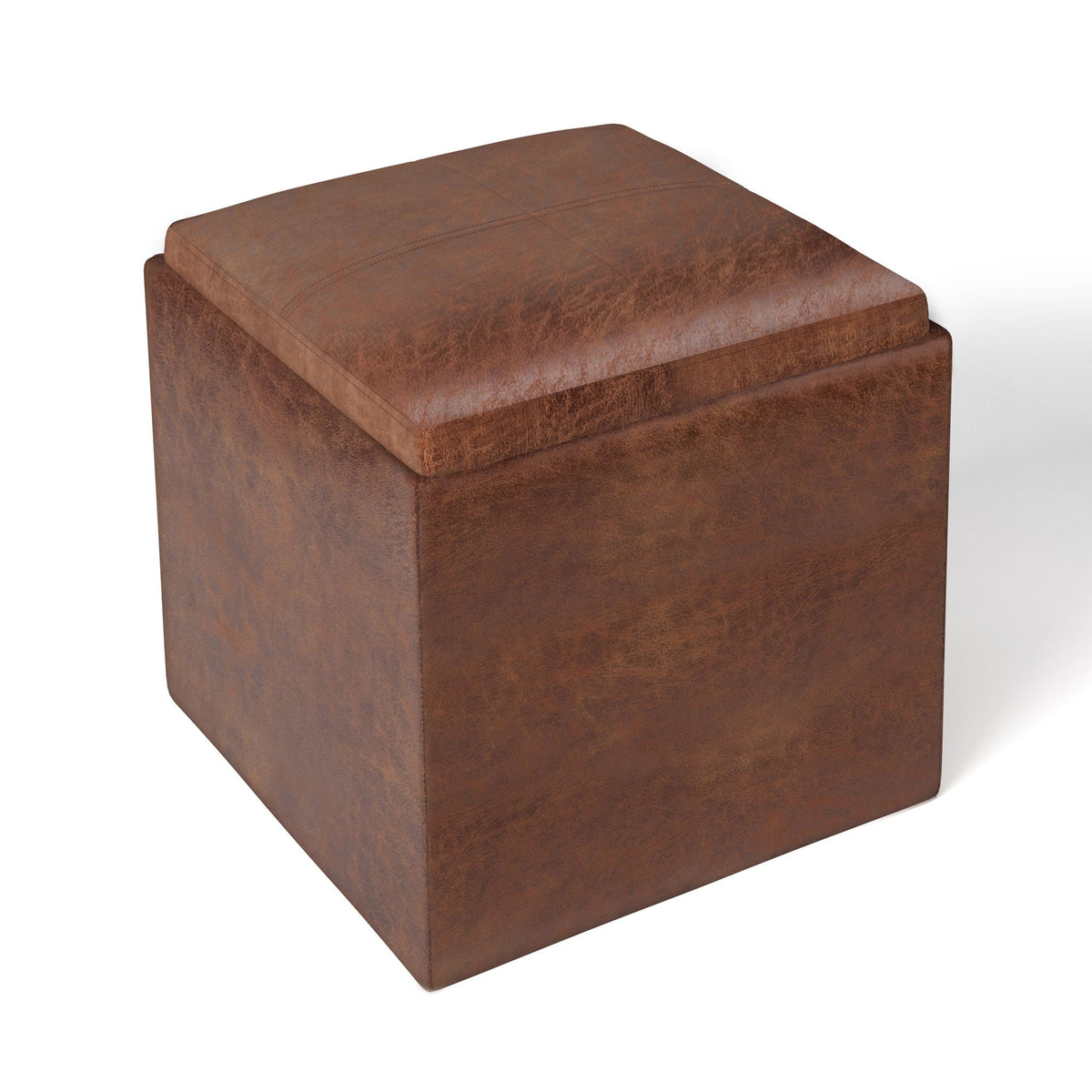 Rockwood - Upholstered Cube Storage Ottoman With Tray, photo 9 of 40