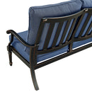 Black Aluminum Deep Seating Loveseat with Cushions