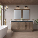 James Martin Portland 72" Double Bathroom Vanity, Whitewashed Walnut