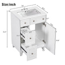 Transitional Style Bathroom Vanity Cabinet With Ceramic Sink by HouseOfZazla