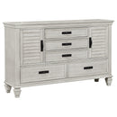 Franco 4-piece Queen Bedroom Set Distressed White