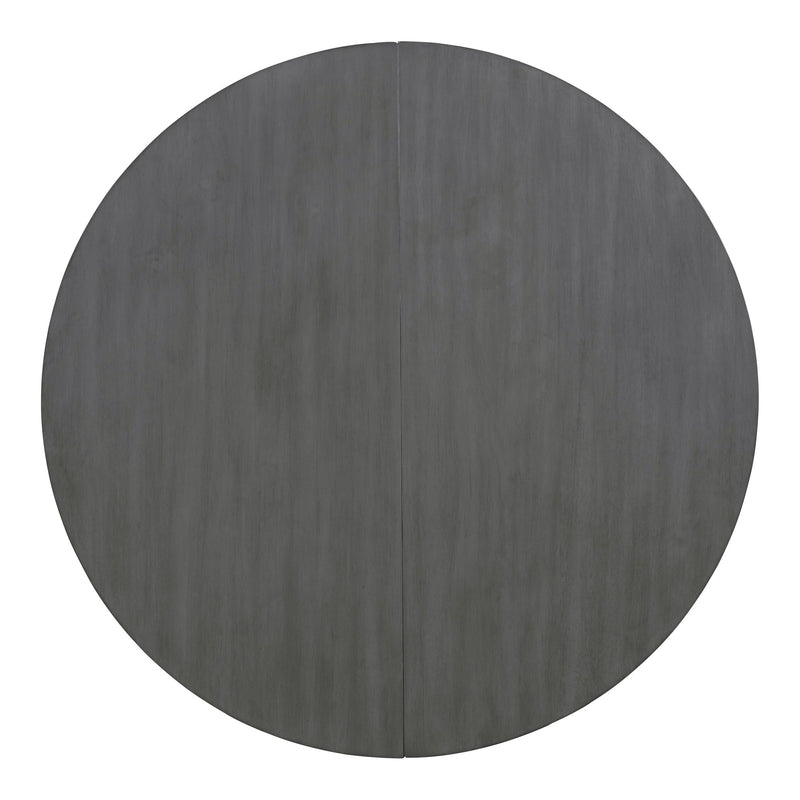 5-Piece Retro Functional Dining Set, 1 Extendable Table with a 16-inch Leaf and 4 Upholstered Chairs for Dining Room and Kitchen (Gray)