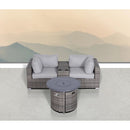 Rattan Patio Set With Comfortable Cushions And Fire Pit by HouseOfZazla