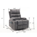 Large Electric Power Lift Recliner Chair Sofa with Massage and Heat