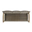 Outdoor 3 Seater Sofa With Rattan Cover - Gray