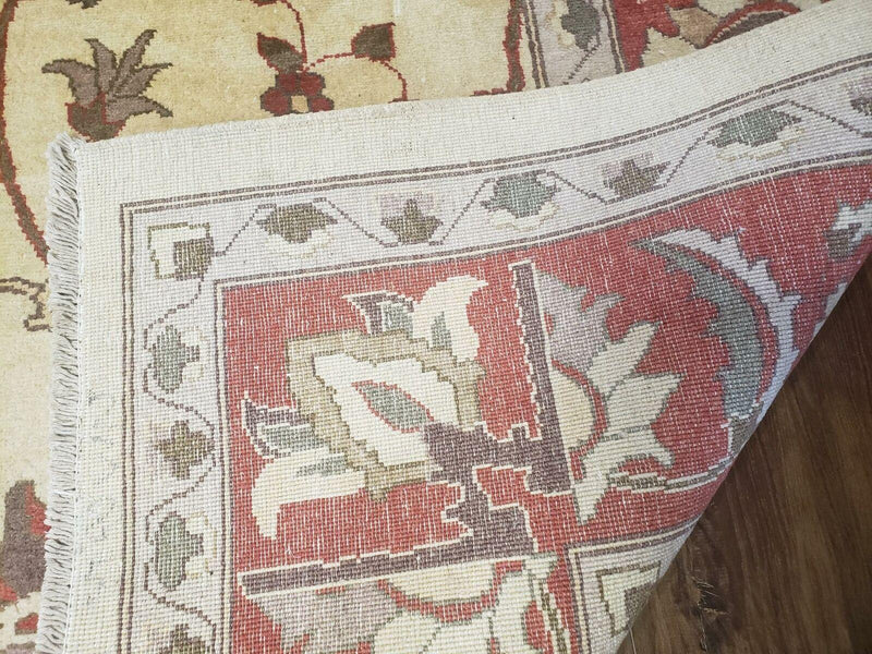 9' X 12' One-Of-A-Kind William Pak Peshawar Hand-knotted Wool Rug Nice