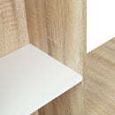 47.2" W X 19.7"D X 29.5"-54.3" H 2 in 1 computer desk/ L-shape Desktop with shelves - OAK