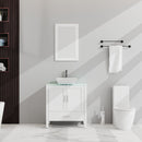Bathroom Vanity And Sink Combo Glass Top Cabinet With Mirror by Unique Piece Furniture