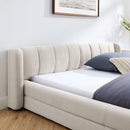 Modern Upholstered Bed Frame With Thick Fabric And Headboard by Unique Piece Furniture