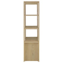 Laurelton 3-shelf Media Tower Tall Pier Cabinet Light Oak