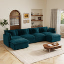 Oversized U Shape Sofa with Ottomans