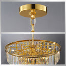 48-Inch Gold Tiered Crystal Tube Chandelier by HouseOfZazla