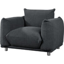 Sherpa Accent Chair Single Sofa 42"W Accent Chair for Bedroom Living room Apartment, Black