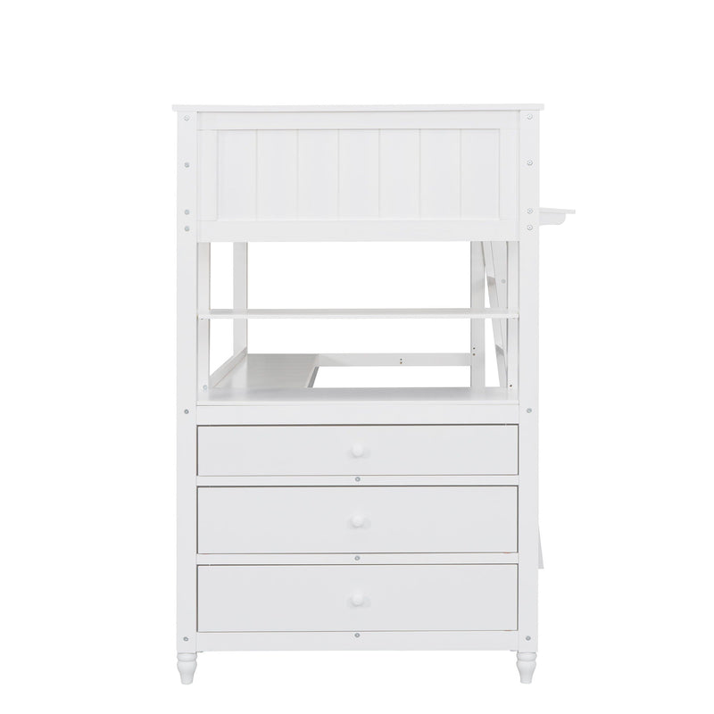 Loft Bed With Drawers With Desk And Shelves, photo 15 of 17