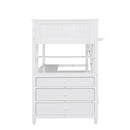 Loft Bed With Drawers With Desk And Shelves by HouseOfZazla