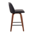 Toriano - Mid Century Modern Fixed Height Counter Stool & Square Footrest (Set of 2) by Unique Piece Furniture