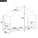 Metal House Platform Bed With Modern Design And Durable Frame by Unique Piece Furniture