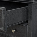 Modern 5-Drawer Black Dresser for Living Room Storage by HouseOfZazla