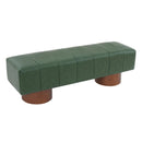 Green PU Upholstered Indoor Dining Bench