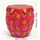 13.4" Oversized Resin Dragon Fruit Stool
