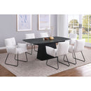 Idlewild - Extension Leaf Dining Table With Tapering Pedestal Base - Black by HouseOfZazla