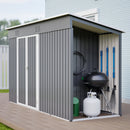 10'x4' Outdoor Metal Storage Shed for Garden Tools Lockable Door With Floor Frame by HouseOfZazla