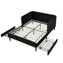 Upholstered Platform Bed Frame With 2 Storage Drawers And Adjustable Sofa Bed by HouseOfZazla