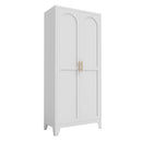 Shapely Doors Cabinet, Metal Storage Cabinet With Doors And Adjustable Shelves by Unique Piece Furniture