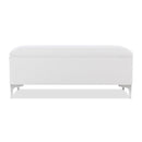 Madelyn - Modern Storage Bench - Bright White Dye by HouseOfZazla