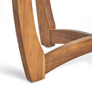 3-Piece Outdoor Dining Set with Teak Finish Acacia Wood Table & Wicker Chairs by HouseOfZazla