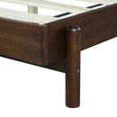 Premium Rubber Wood Platform Bed Frame, King Size with Headboard by HouseOfZazla