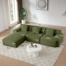 L Shaped Modular Sectional Sofa And Movable Ottoman by Unique Piece Furniture