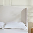 Hannah - Upholstered Wingback Bed Size / Tall Headboard Upholstered King Bed / Premium Textured Look / Minimalist Designs / No Box Spring Needed by Unique Piece Furniture