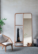 Clothes Hanger With Mirror, Large - Brown by Unique Piece Furniture