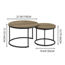 Nesting Coffee Table Set of 2 with Marble Pattern Tops