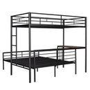 Bunk Bed With Desk, Ladder And Quality Slats For Bedroom