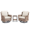 2-Person Outdoor Wicker Swivel Rocker Seating Group
