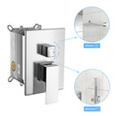 10" Square Dual Shower Head System Wall Mounted With Rough In Valve Modern Bathroom Fixture by HouseOfZazla