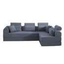 Modern L-Shape Modular Sectional Sofa, Compressed Design by HouseOfZazla