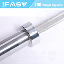 Barbell Bar For 2" Olympic Plates, Home Gym Weightlifting Bar 4Ft Solid Chrome Weight Bar 5Ft Fitness Training Curl Barbell 7.2Ft - Silver by HouseOfZazla