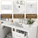 Bathroom Vanity, Modern Bathroom Cabinet With Sink Combo Set, Bathroom Storage Cabinet With A Soft Closing Door And 3 Drawers, Solid Wood Frame by HouseOfZazla
