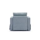 4 Seat Module Sectional Sofa Couch With 2 Ottoman,Seat Cushion and Back Cushion Removable and Washable,Light Blue