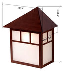 10"H Artisan 1-Light Architectural Bronze Pocket Outdoor Wall Light by LampsUSA