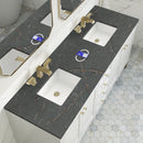 James Martin Chicago 72" Double Bathroom Vanity, Glossy White
