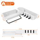 180¡ Rotatable Bathroom Corner Caddy Shelf No Drilling Wall-Mounted Storage Rack for Toiletries