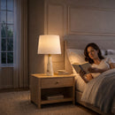 Enclave - Hydro Table Lamp With On / Off Switch Base Shade - Gold / White / White Marble by HouseOfZazla