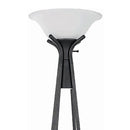 Sentinel - 3 Shelf Frosted Torchiere Floor Lamp With Shelves - Black