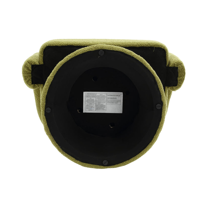 360 Degree Swivel Cuddle Barrel Accent Chairs, Round Armchairs with Wide Upholstered, Fluffy Fabric Chair for Living Room, Bedroom, Office, Waiting Rooms