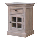 Glazed Bedside Table - Stone White by Unique Piece Furniture